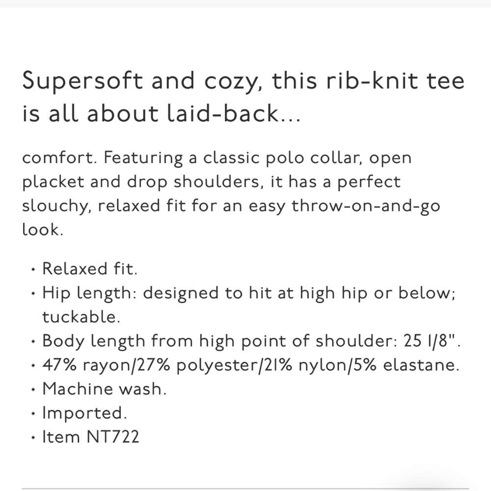 Madewell Relaxed Long Sleeve Polo Tee - Picture 4 of 8